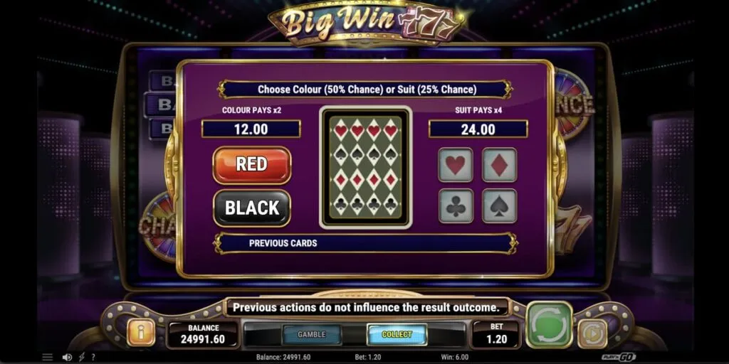 Storvinst 777 Gamble-funktion